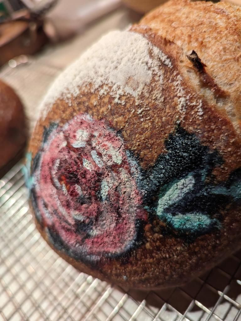 hand painted sourdough bread from Picassoloaf